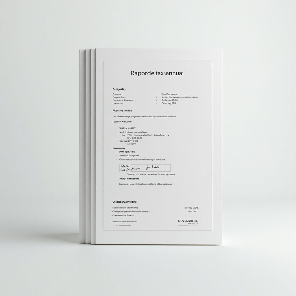 Raport de taxă anuală (model standard)